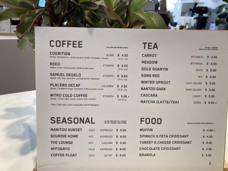 Madcap Coffee - Detroit, MI menu_pic