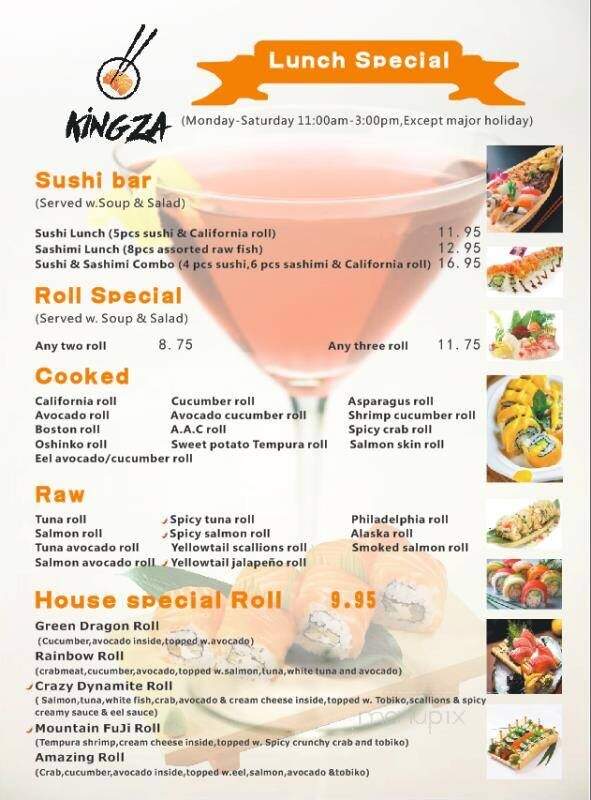 Kingza Asian Cuisine - Kingston, PA menu_pic