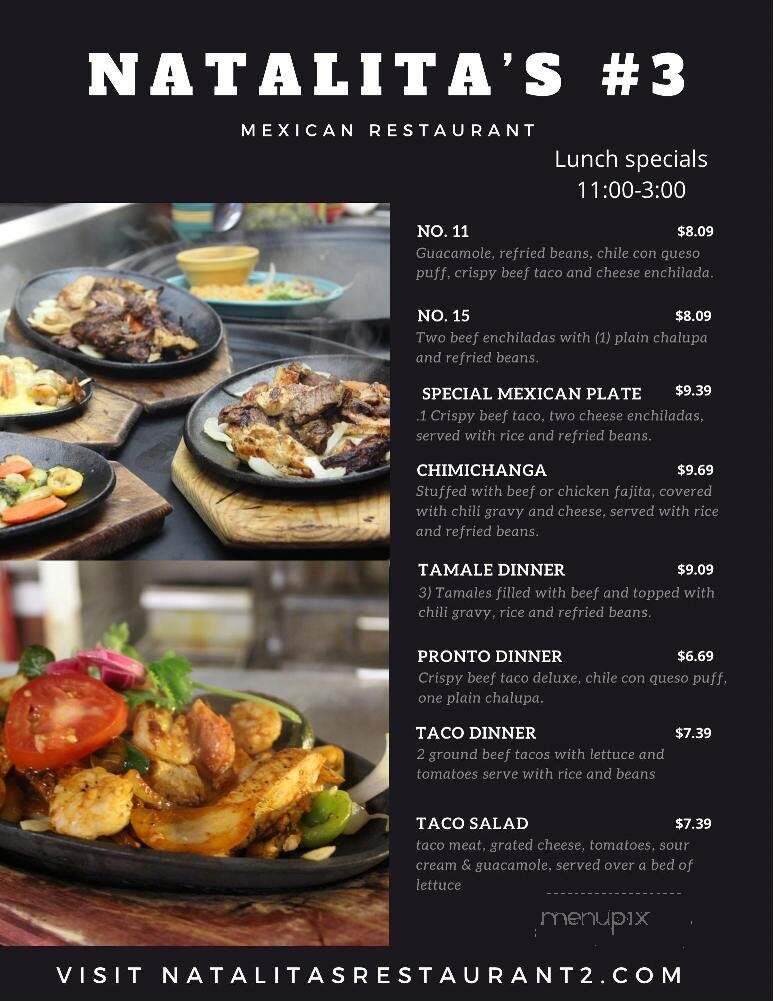 Natalita's 3 - Tomball, TX menu_pic