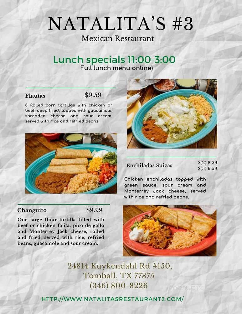 Natalita's 3 - Tomball, TX menu_pic