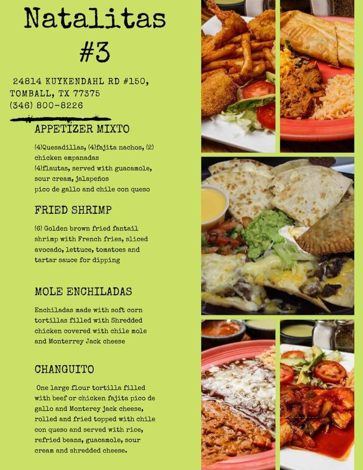 Natalita's 3 - Tomball, TX menu_pic