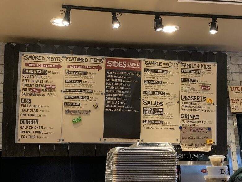 City Barbeque - Whitestown, IN menu_pic