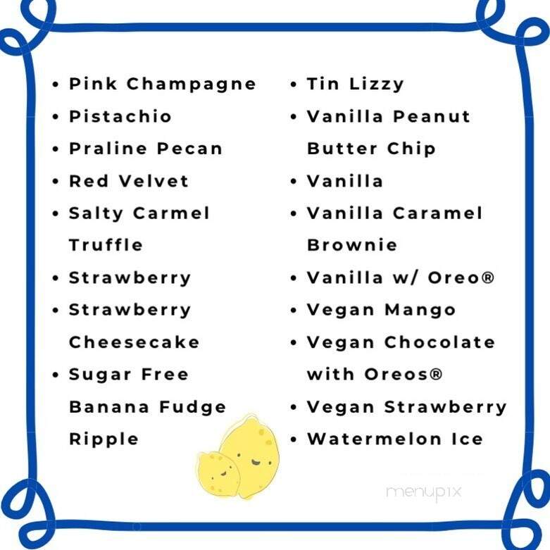 Handel's Homemade Ice Cream - Folsom, CA menu_pic