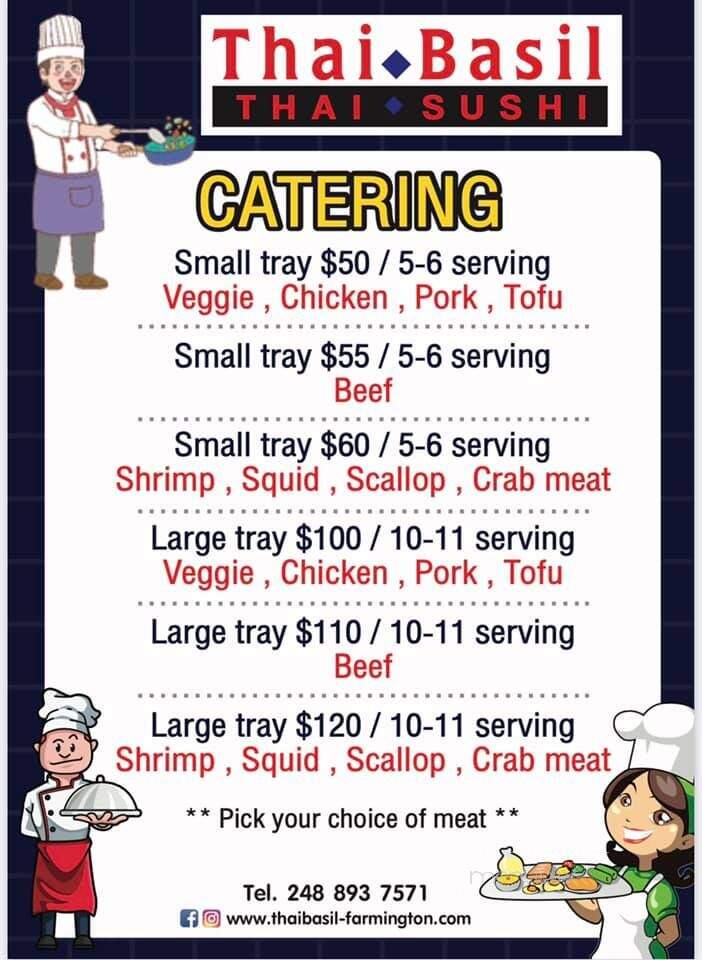 Thai Basil - Farmington Hills, MI menu_pic