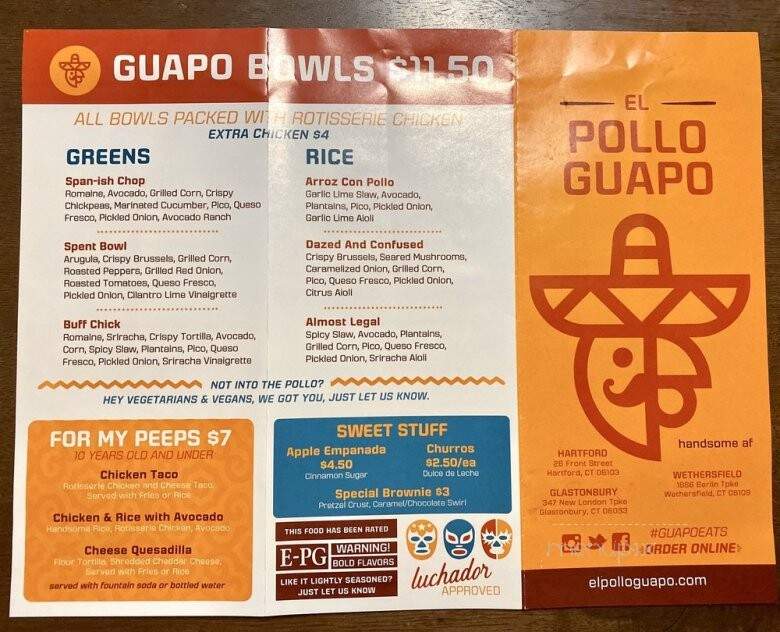 El Pollo Guapo - Glastonbury, CT menu_pic