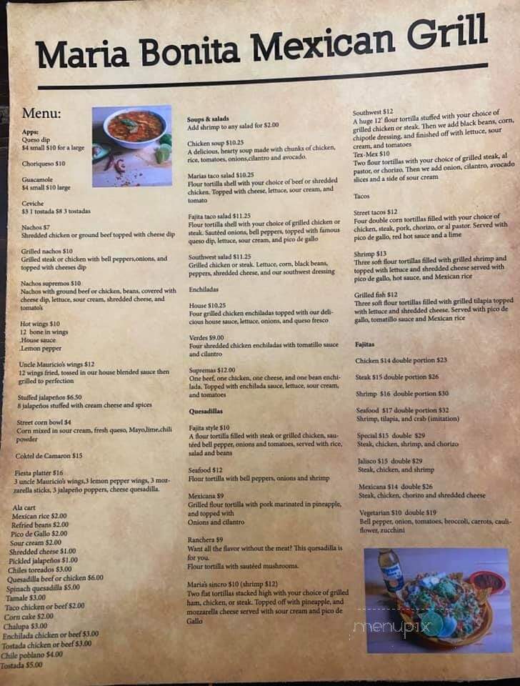 Maria Bonita Mexican Grill - Saint Peters, MO menu_pic