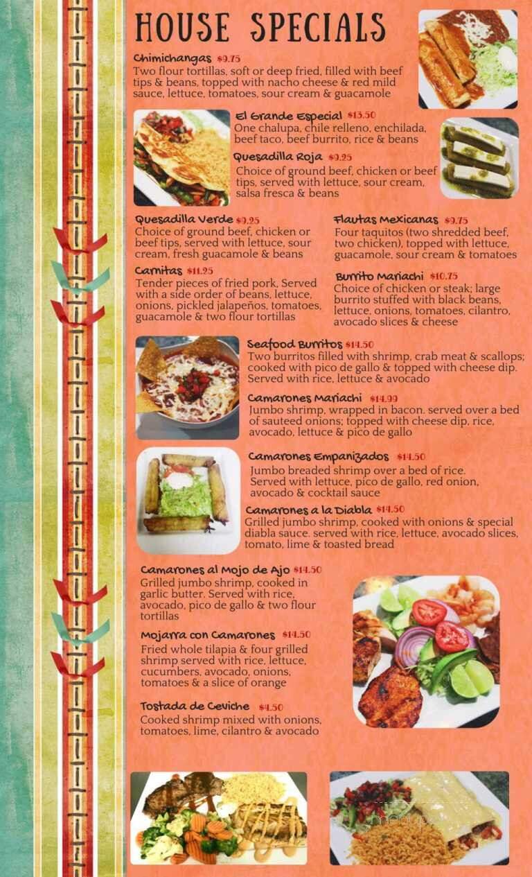 Mariachi Mexican Restaurant Bar and Grill - Washington, IL menu_pic