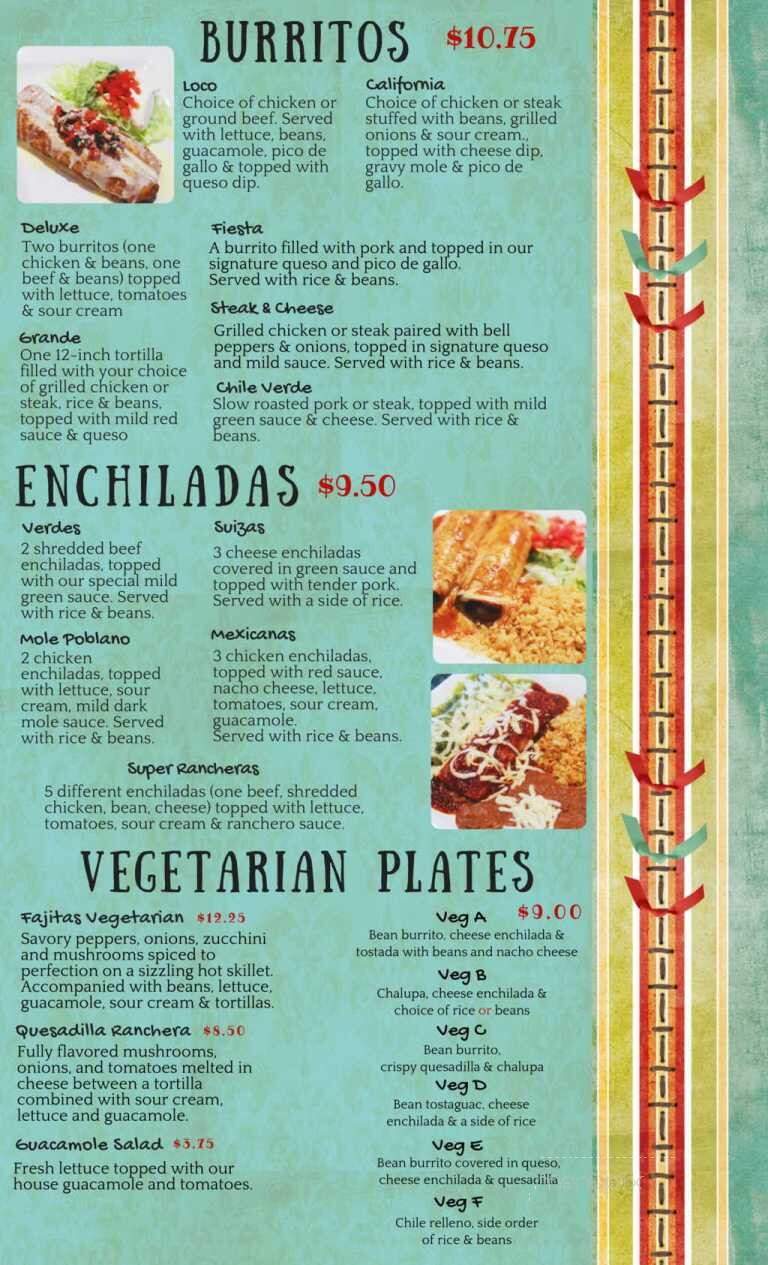 Mariachi Mexican Restaurant Bar and Grill - Washington, IL menu_pic