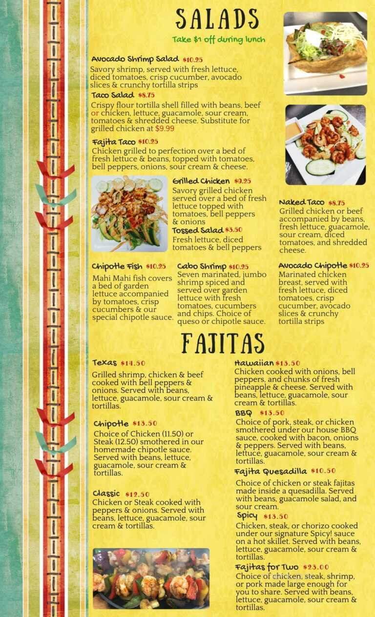 Mariachi Mexican Restaurant Bar and Grill - Washington, IL menu_pic