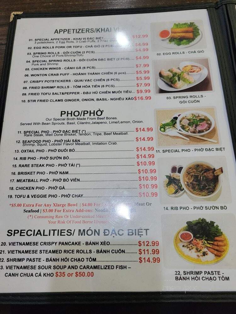 Pho Mai - Chandler, AZ menu_pic