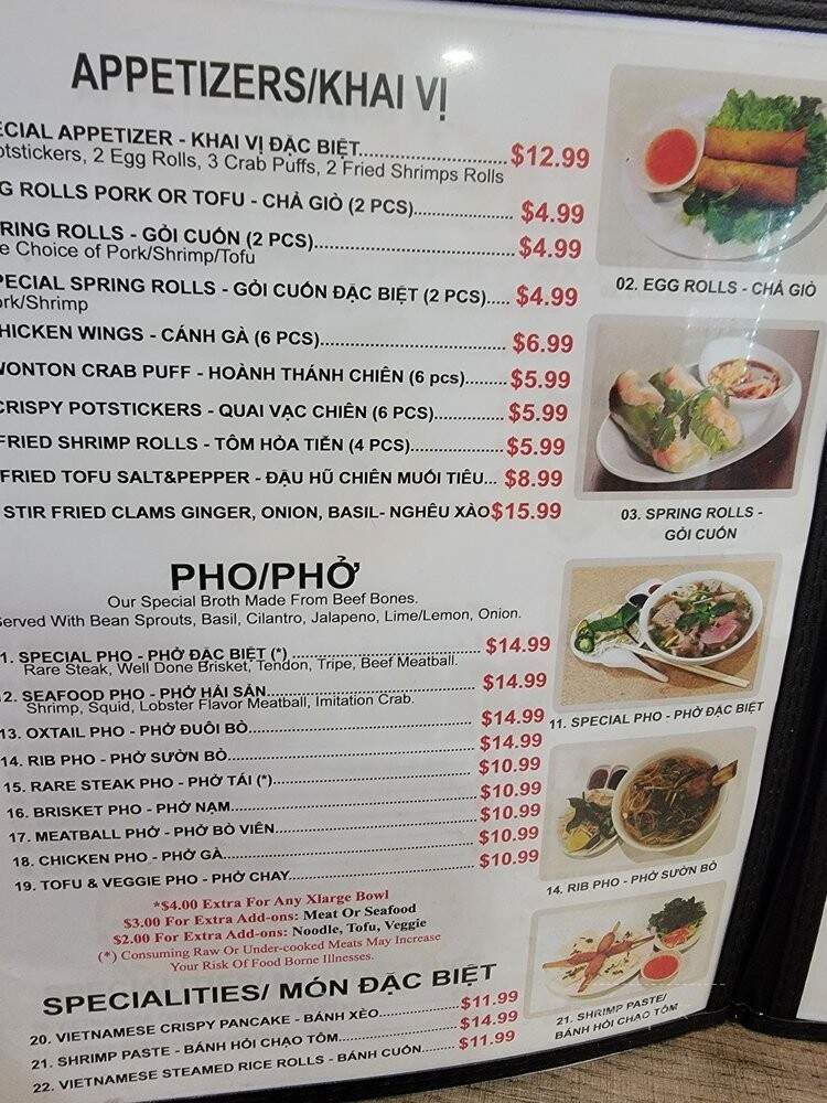 Pho Mai - Chandler, AZ menu_pic