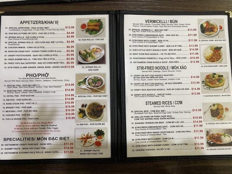Pho Mai - Chandler, AZ menu_pic