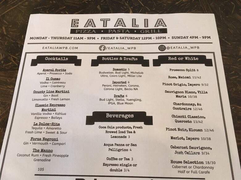 Eatalia - West Palm Beach, FL menu_pic