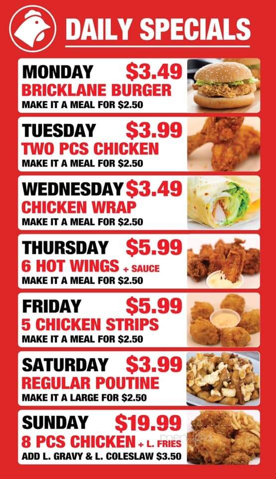 London Fried Chicken - Scarborough, ON menu_pic