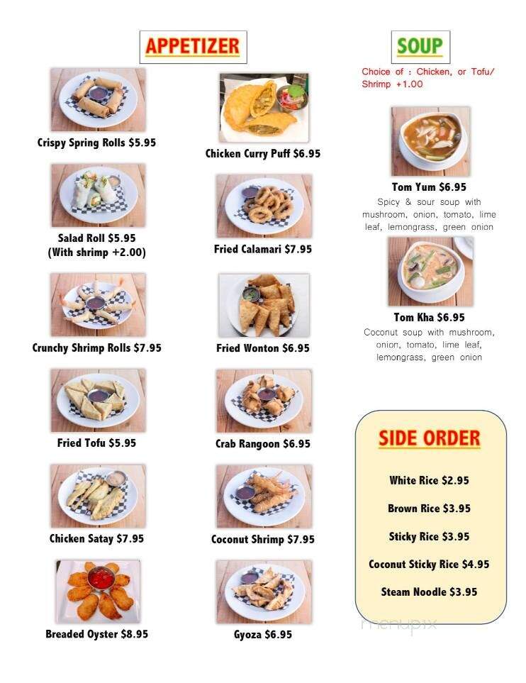Thai Me Up - Astoria, OR menu_pic