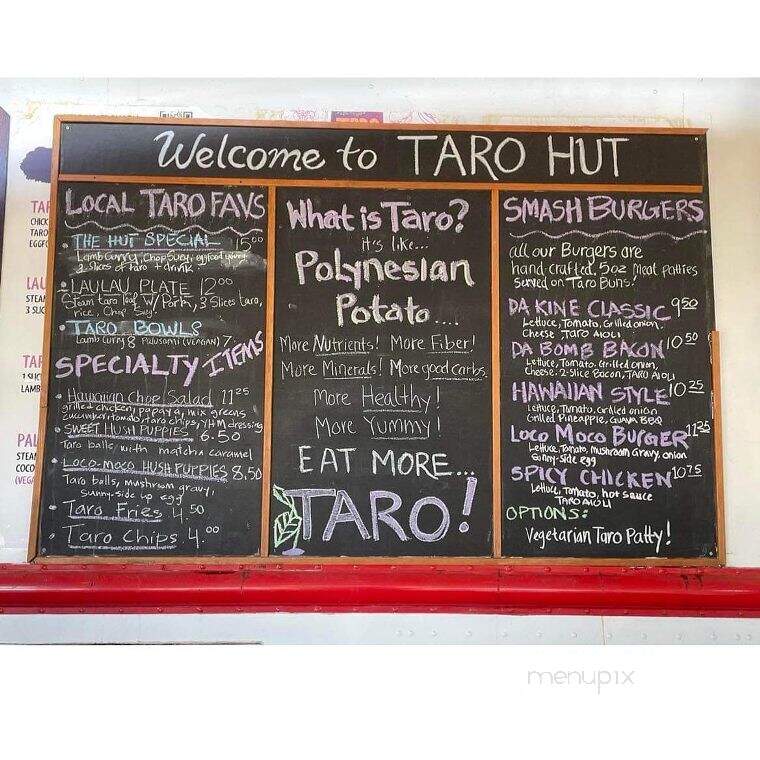 Taro Hut - Kahuku, HI menu_pic