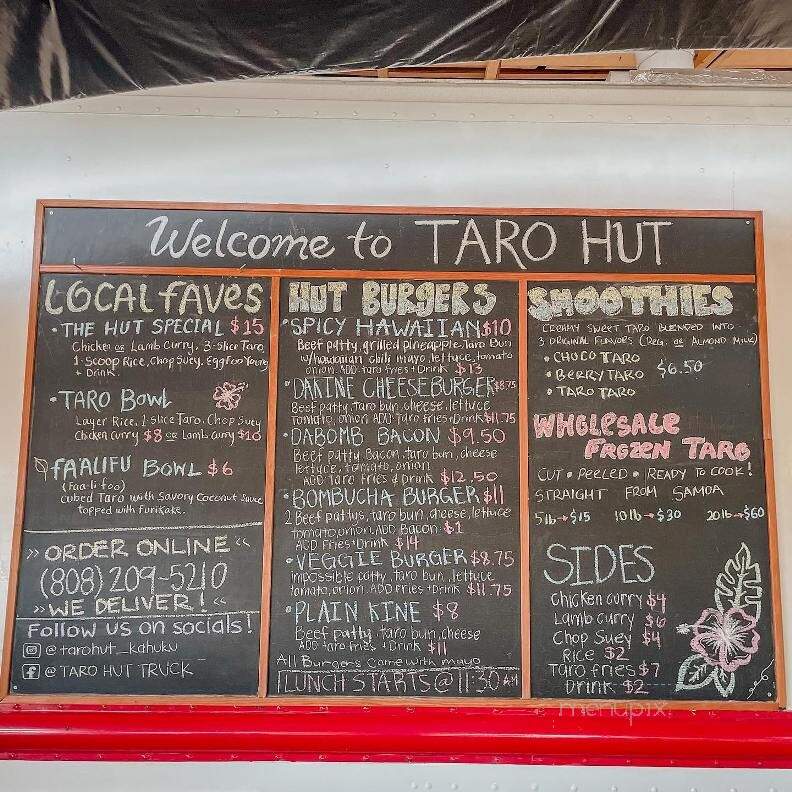 Taro Hut - Kahuku, HI menu_pic