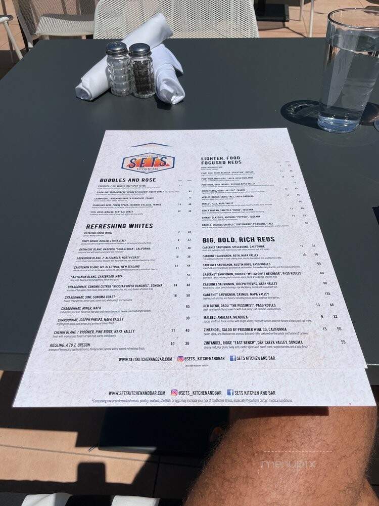 Sets Kitchen & Bar - San Marcos, CA menu_pic