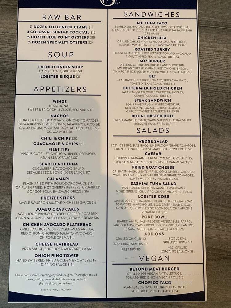 Boca Grille and Raw Bar - Fairfield, CT