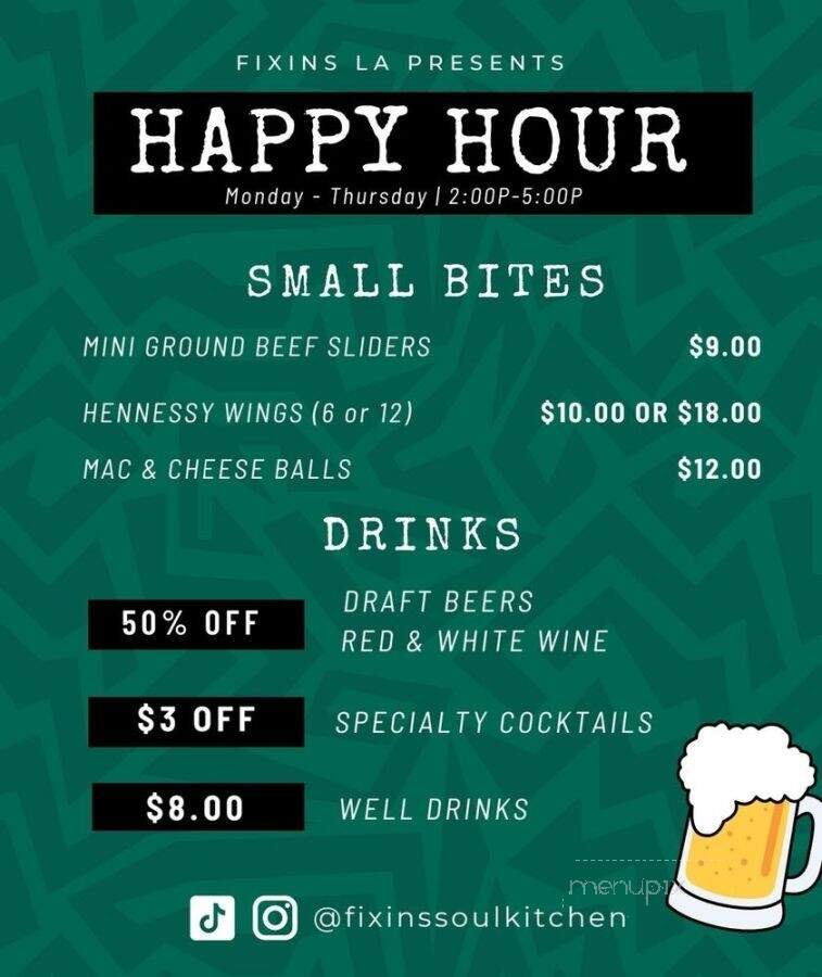 Fixins Soul Kitchen - Los Angeles, CA menu_pic