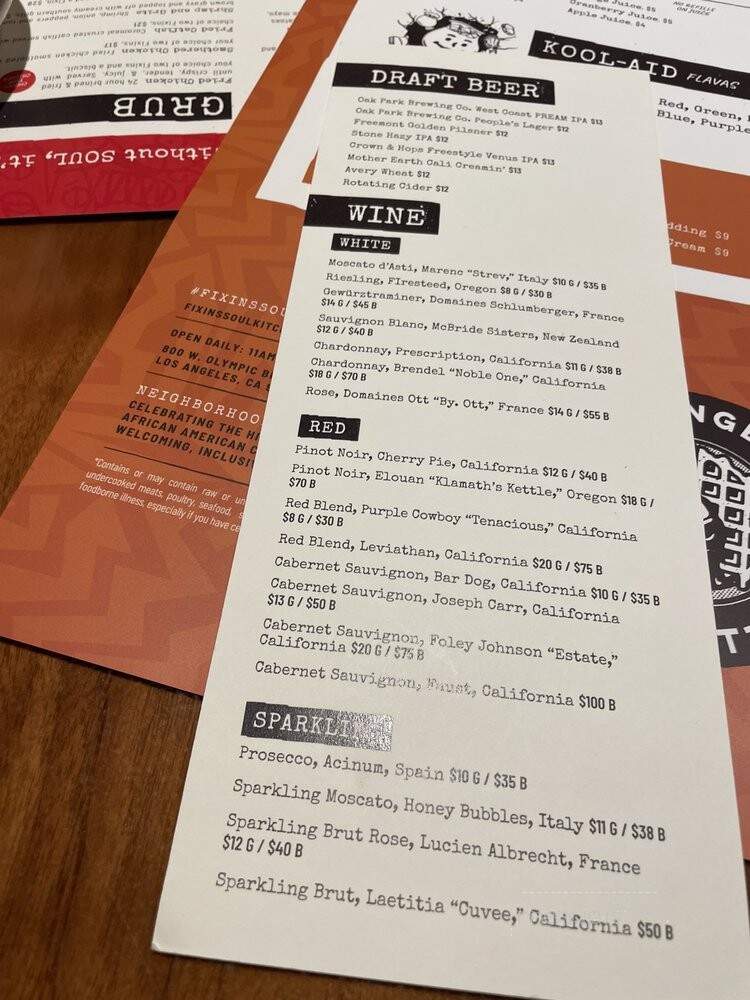 Fixins Soul Kitchen - Los Angeles, CA menu_pic
