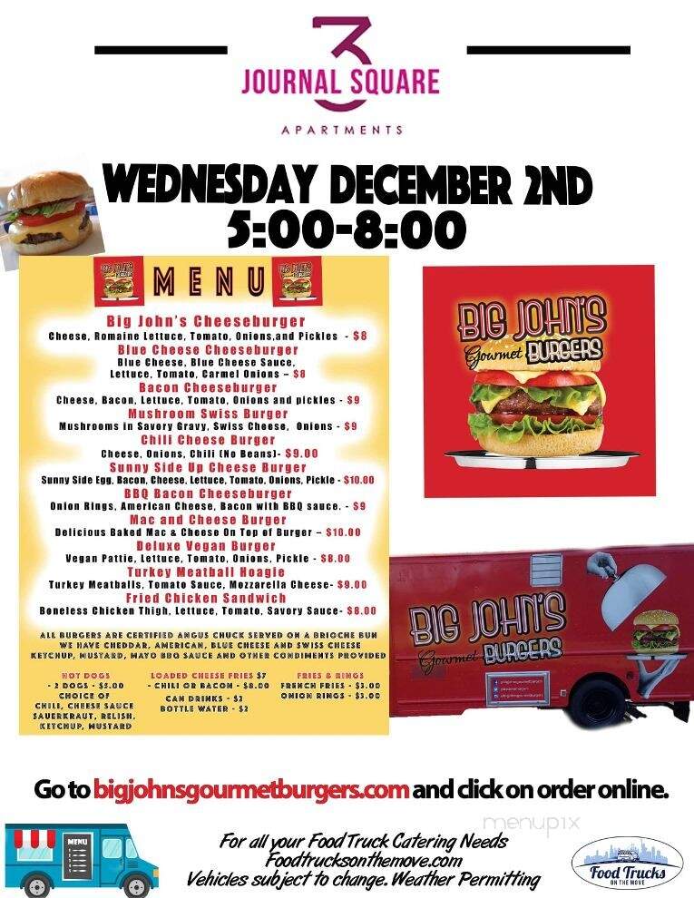Big John's Gourmet Burgers - Plainfield, NJ menu_pic
