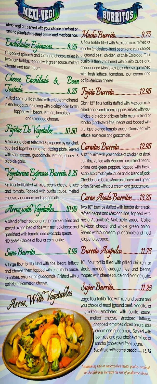 Fiesta Acapulco Mexican Grill - North Canton, OH menu_pic