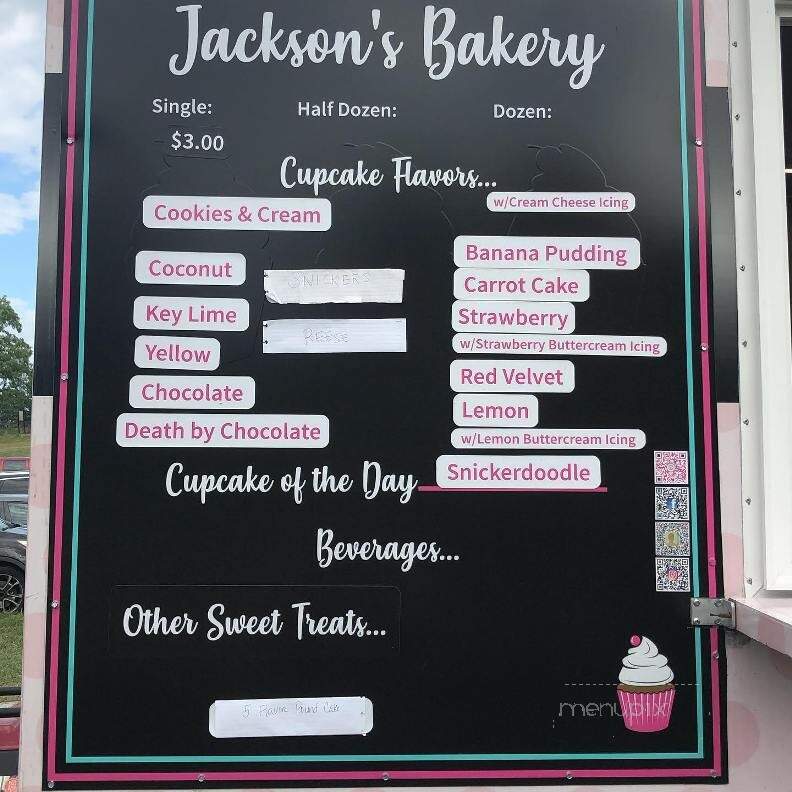 Jackson's Bakery - Halethorpe, MD menu_pic