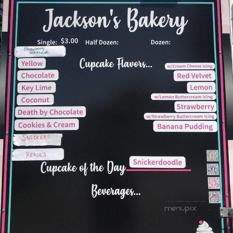 Jackson's Bakery - Halethorpe, MD menu_pic