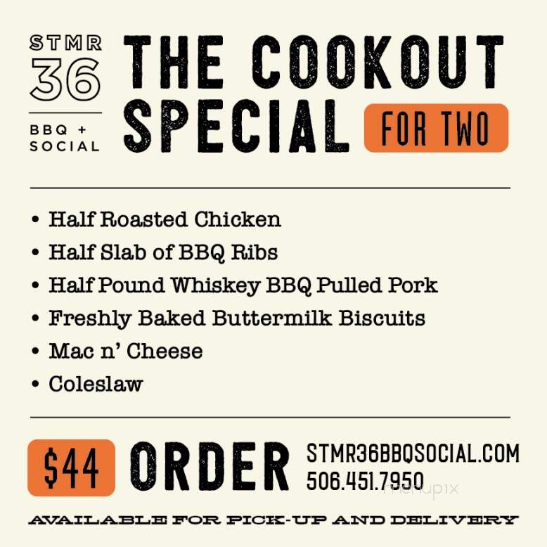 Stmr 36 - Fredericton, NB menu_pic