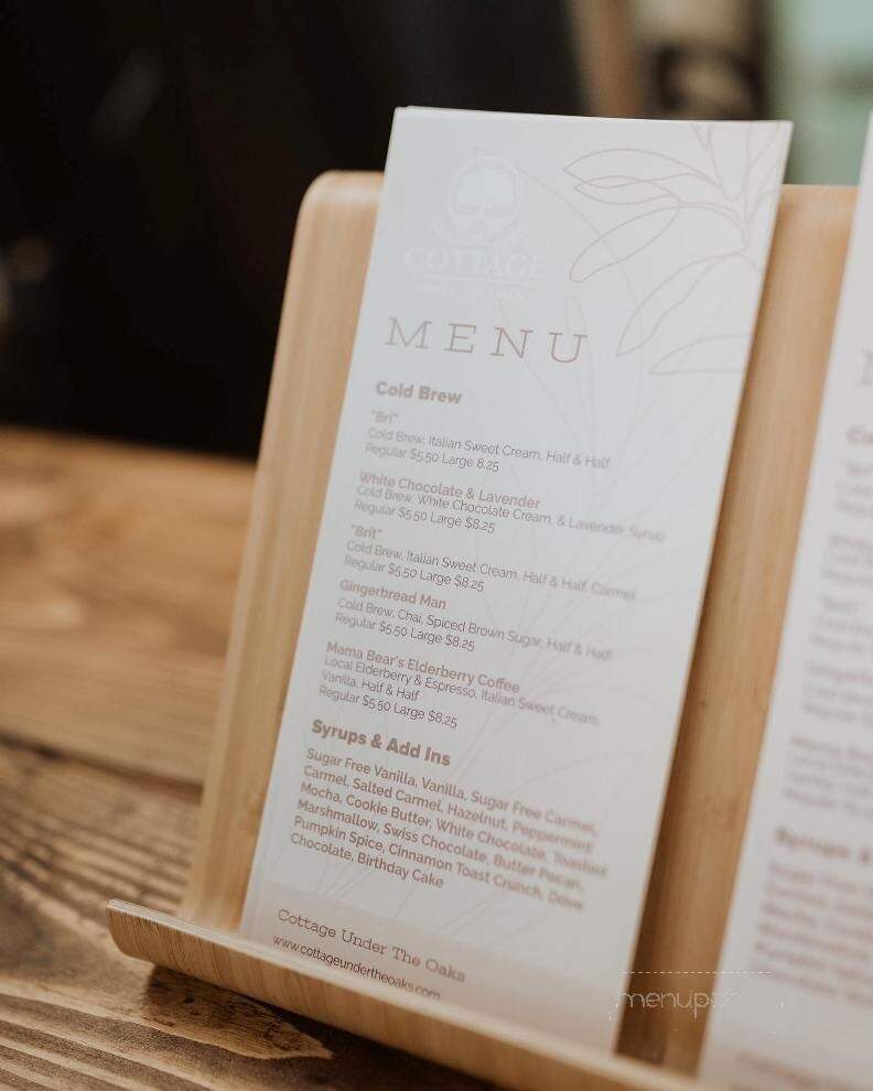 Cottage Under the Oaks - LaBelle, FL menu_pic