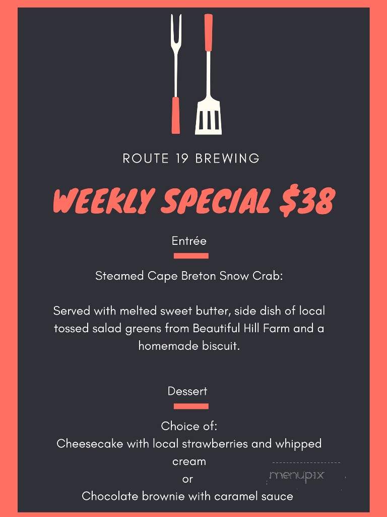 Route 19 Brewing - Inverness, NS menu_pic