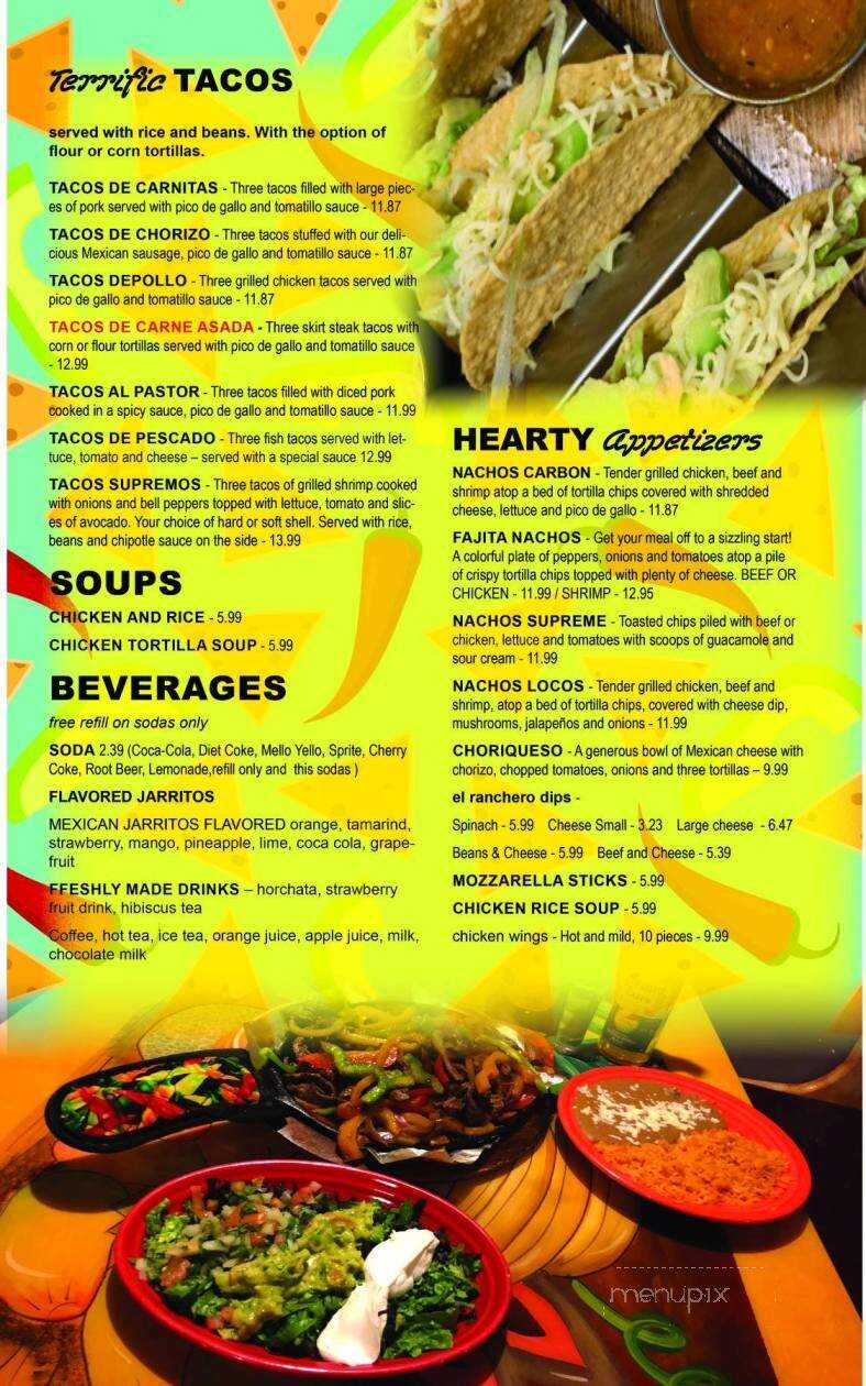 Las Maracas - East Jordan, MI menu_pic