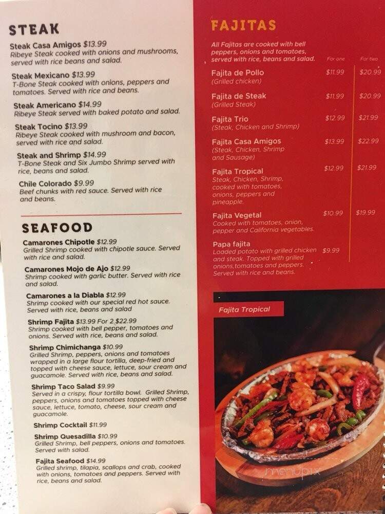 Casa Amigos - Paint Lick, KY menu_pic