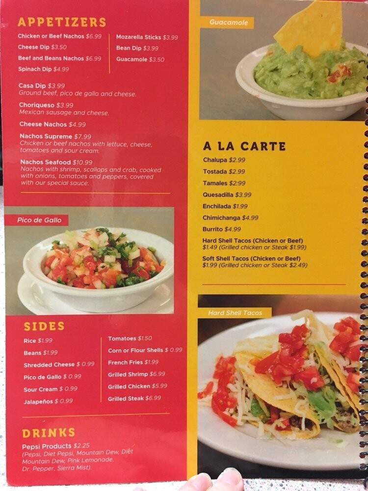 Casa Amigos - Paint Lick, KY menu_pic