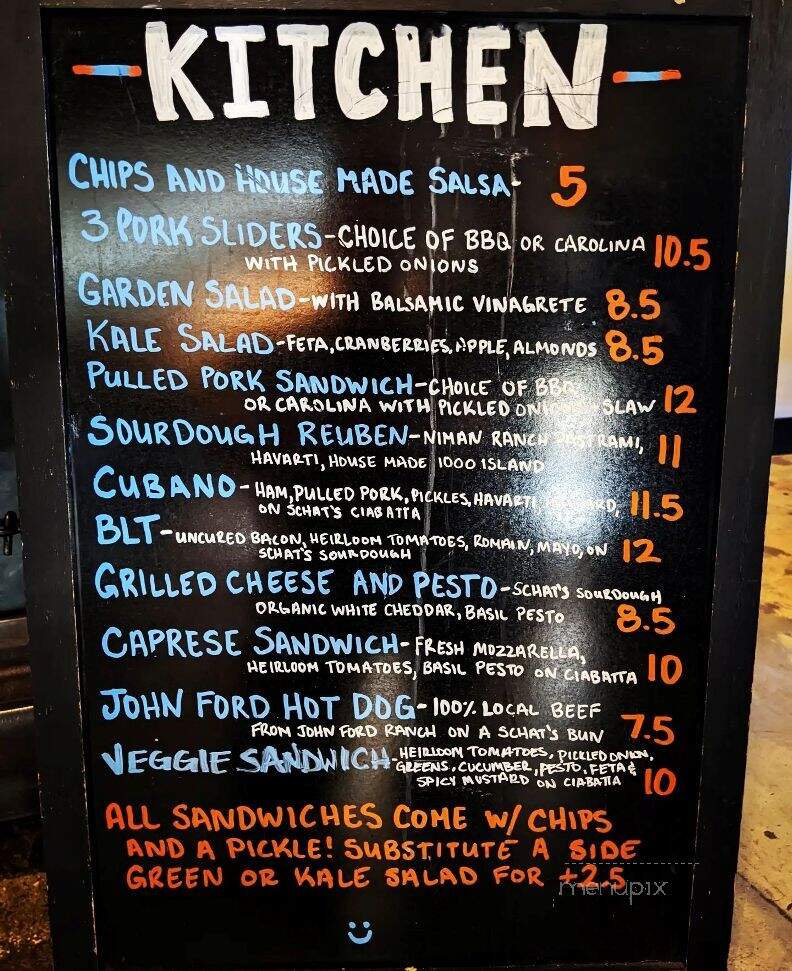 Northspur Brewing Company - Willits, CA menu_pic