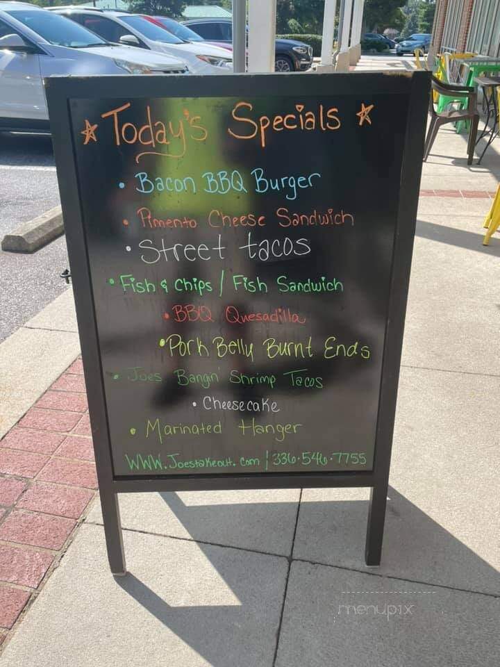 Joe's Take-Out - Clemmons, NC menu_pic