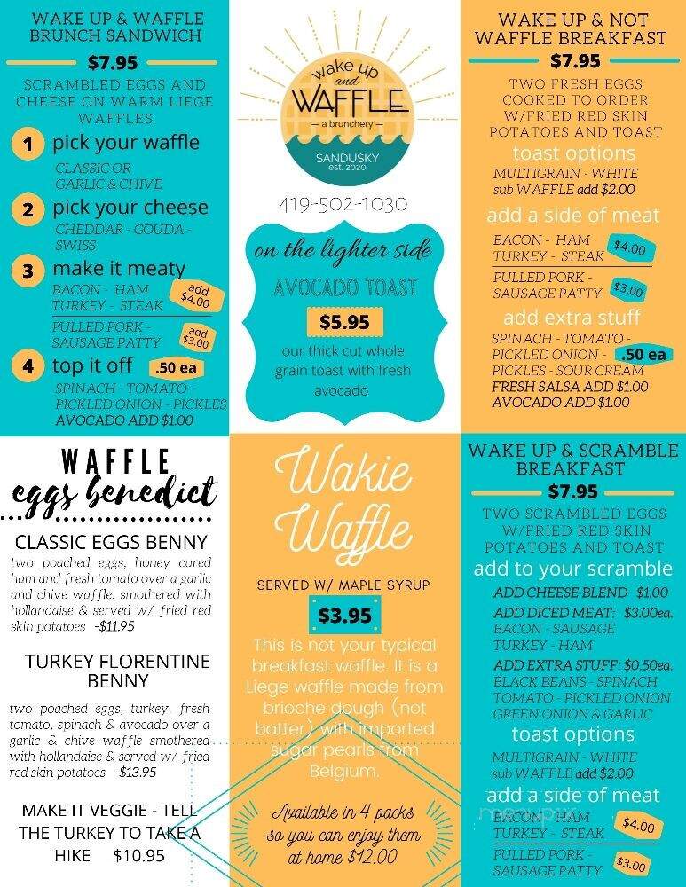 Wake Up and Waffle - Sandusky, OH menu_pic