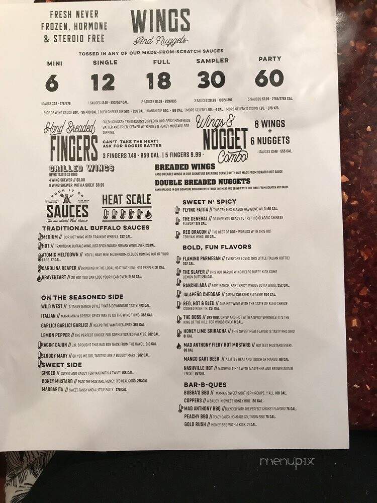 Wild Wing Cafe - Aiken, SC menu_pic