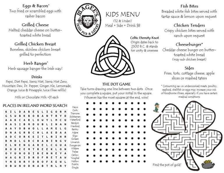 Magee's Irish Pub & Eatery - Ankeny, IA menu_pic