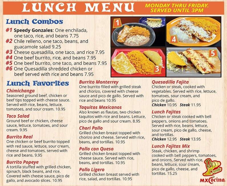 Rio Grande MX Cocina - Fairview Heights, IL menu_pic