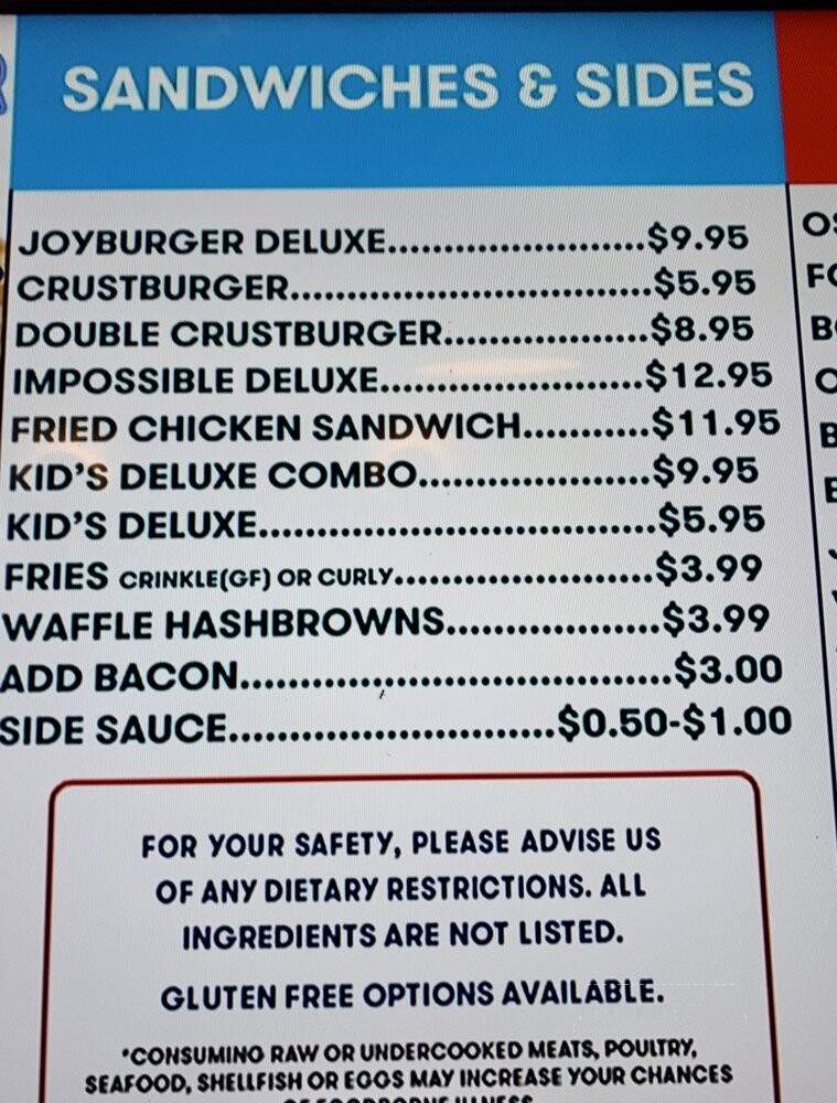 Joyland - Nashville, TN menu_pic