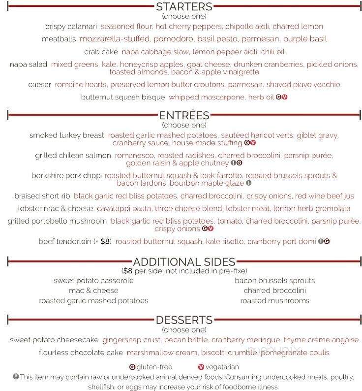 Napa at Kingsley - Fort Mill, SC menu_pic