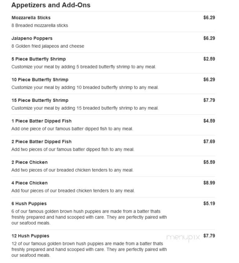 Captain D's Seafood - Posen, IL menu_pic