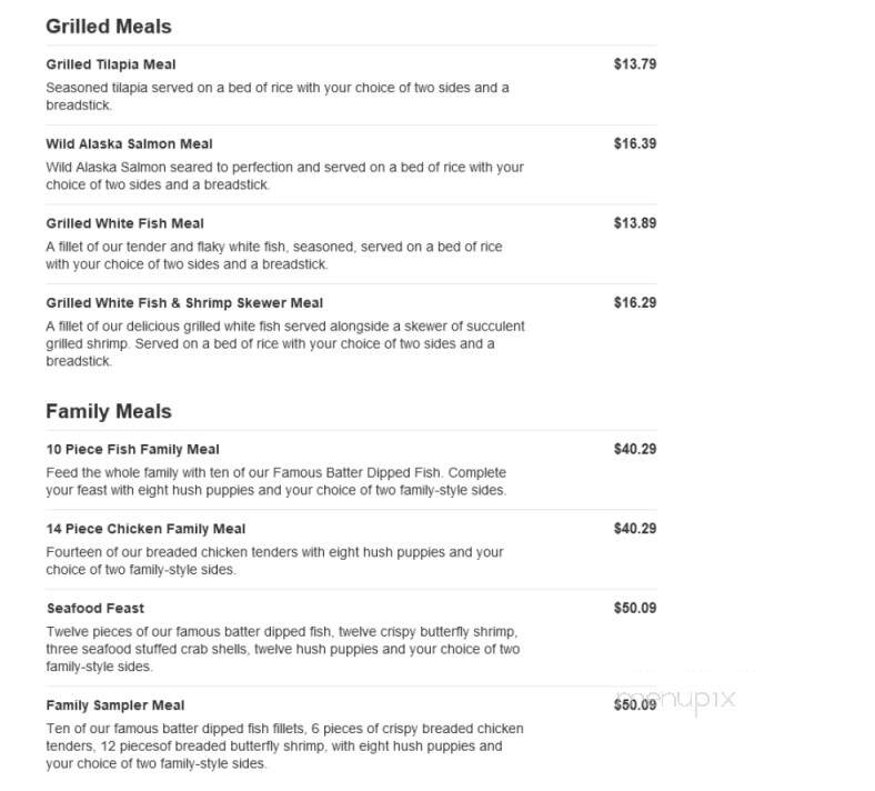 Captain D's Seafood - Posen, IL menu_pic
