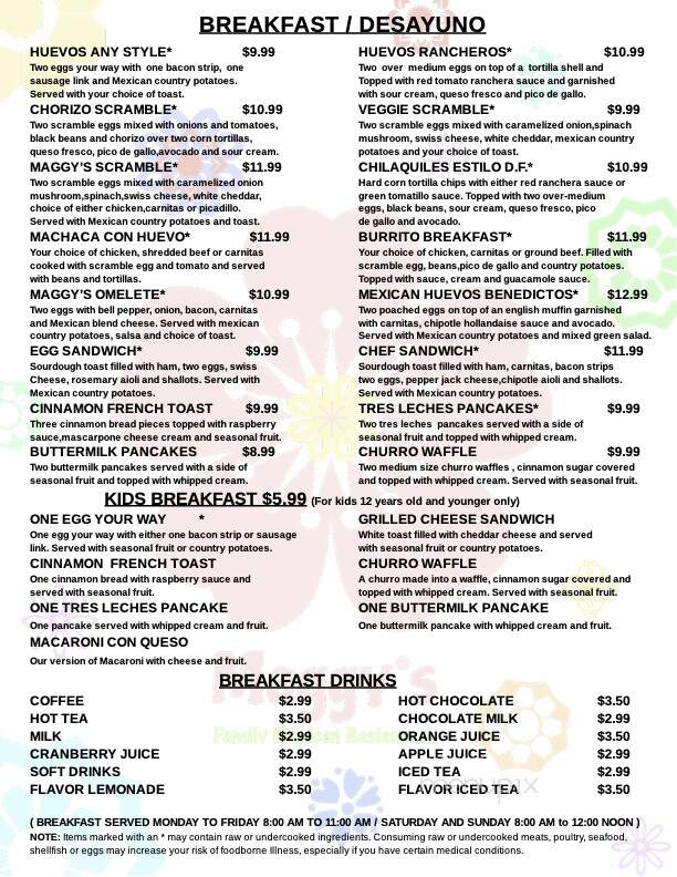 Maggy's Family Mexican Restaurant - Gold Bar, WA menu_pic