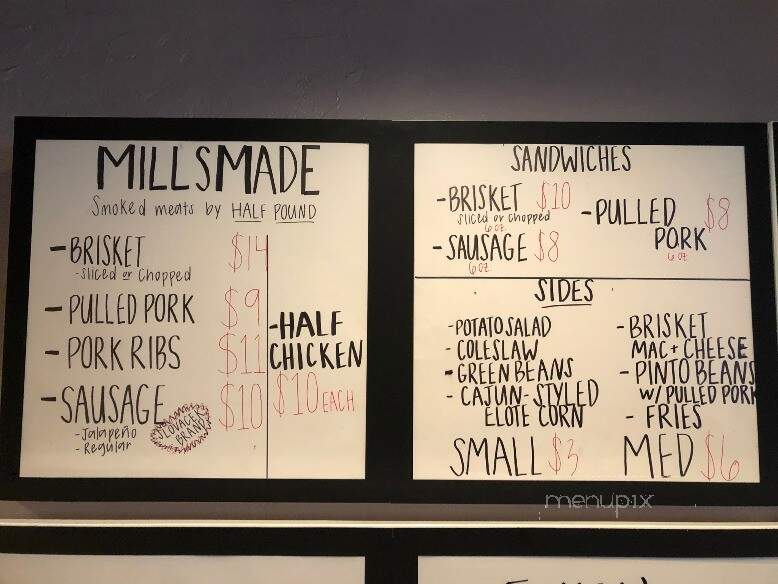 MillsMade Barbecue - Arlington, TX menu_pic