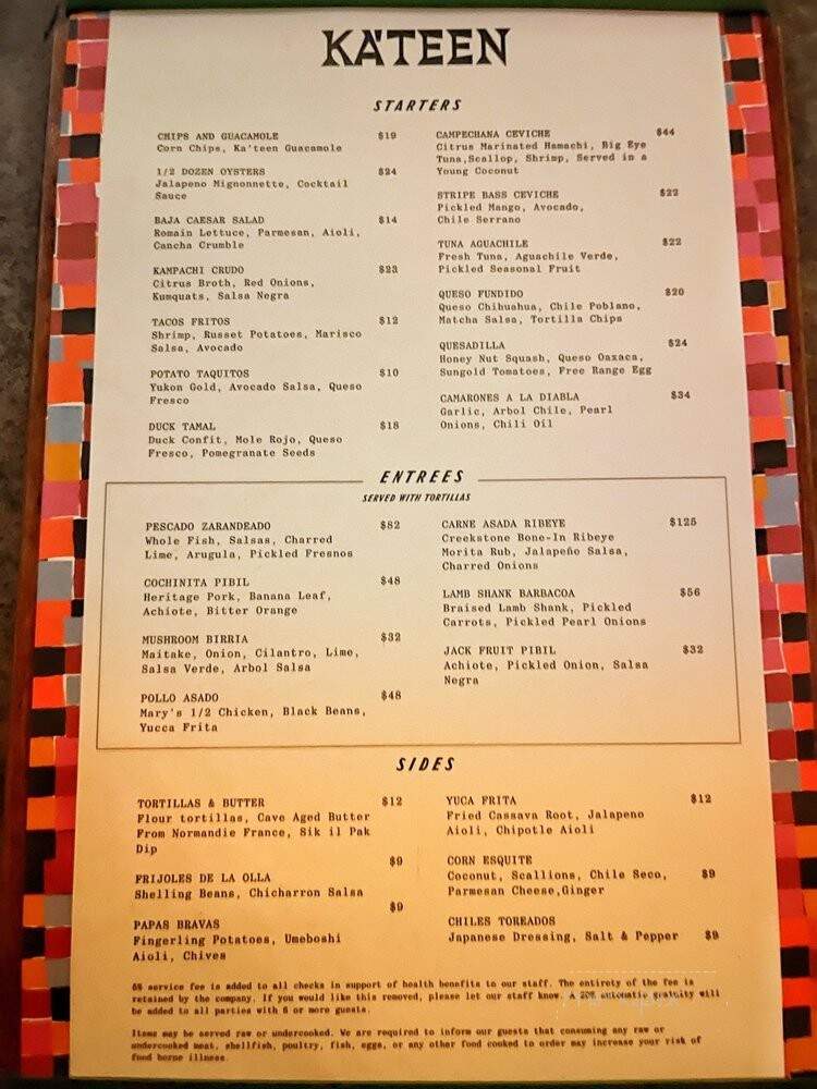 Ka'teen - Los Angeles, CA menu_pic