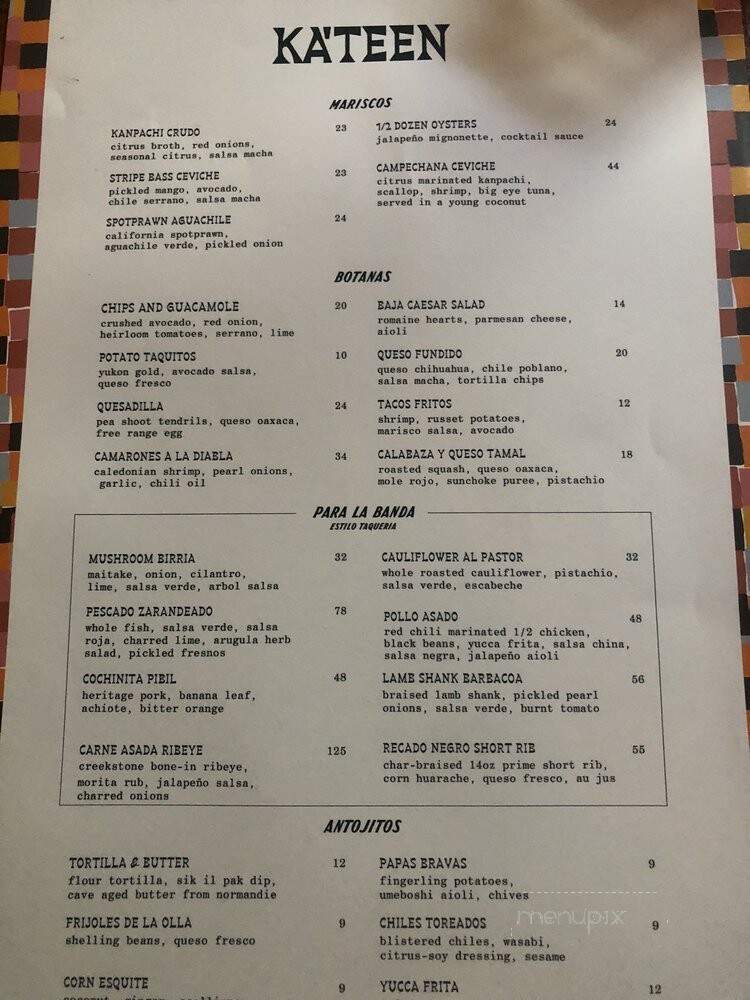 Ka'teen - Los Angeles, CA menu_pic