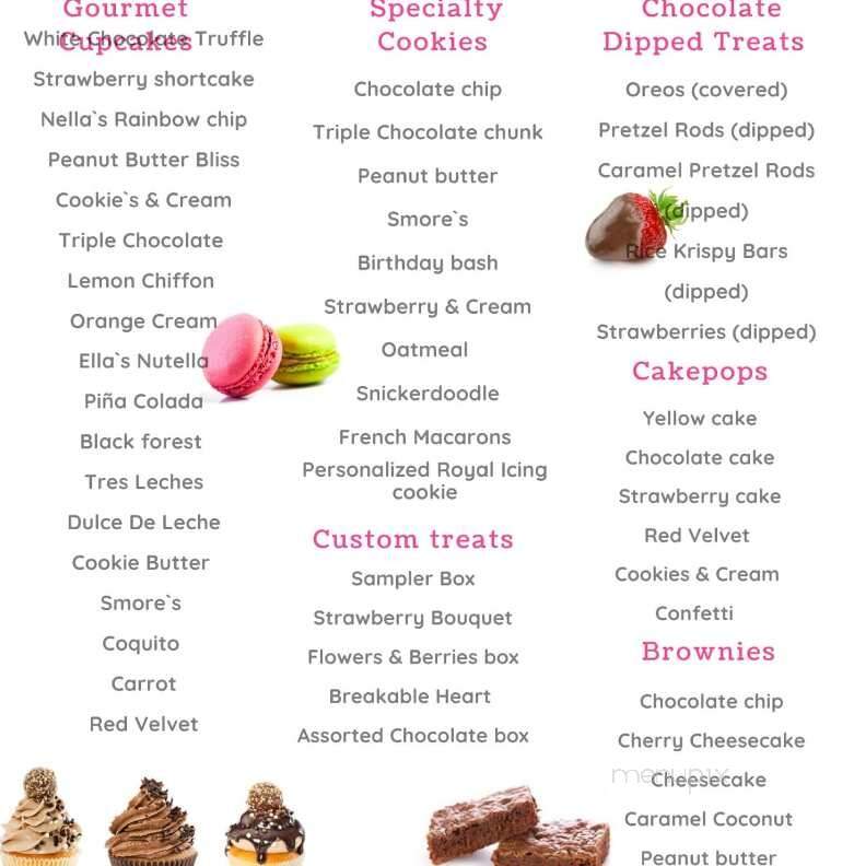 Nella & Ella's Sweets - Middlebury, CT menu_pic